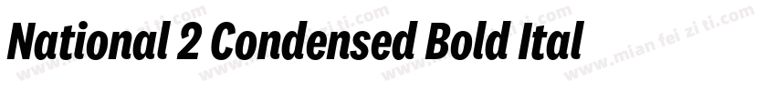 National 2 Condensed Bold Italic字体转换